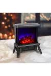 BEWELLO BW2106 Elektromos kandalló - 180° - hősugárzó + LED - 36 x 21,5 x 36 cm