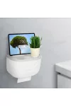 BEWELLO BW3002 WC-papír tartó szekrény - fehér - 210 x 135 x 135 mm