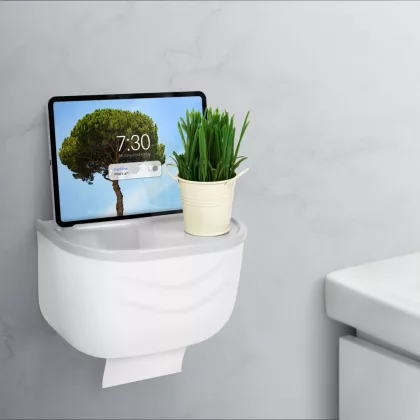   BEWELLO BW3002 WC-papír tartó szekrény - fehér - 210 x 135 x 135 mm