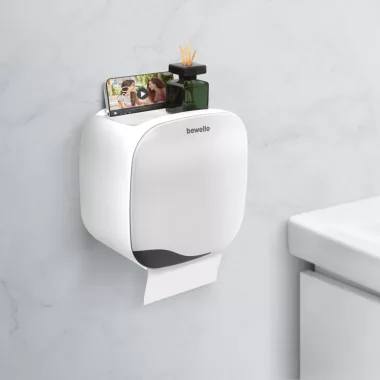 BEWELLO BW3003 WC-papír tartó szekrény - fehér - 200 x 130 x 205 mm BEWELLO BW3003 WC-papír tartó szekrény - fehér - 200 x 130 x 205 mm