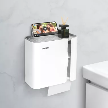 BEWELLO BW3005 WC-papír tartó szekrény - fehér - 248 x 130 x 230 mm