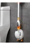 GLOBIZ DA01113 Kacsa alakú WC kefe tartóval - narancssárga / fehér GLOBIZ DA01113 Kacsa alakú WC kefe tartóval - narancssárga / fehér