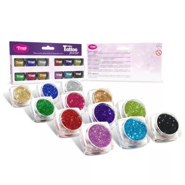 TYTOO TY50087 Csillámpor szett - TOP színek - 12 x 2,5 ml