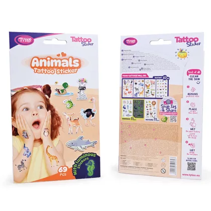 TYTOO TY50269 Állatos tetoválás matrica szett - 69 db / csomag TYTOO TY50269 Állatos tetoválás matrica szett - 69 db / csomag