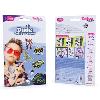 TYTOO TY50271 Dude tetoválás matrica szett - 40 db / csomag