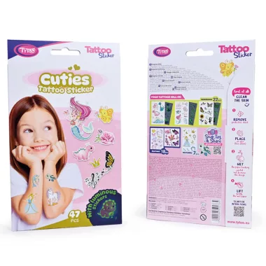 TYTOO TY50273 Cuties tetoválás matrica szett - 47 db / csomag