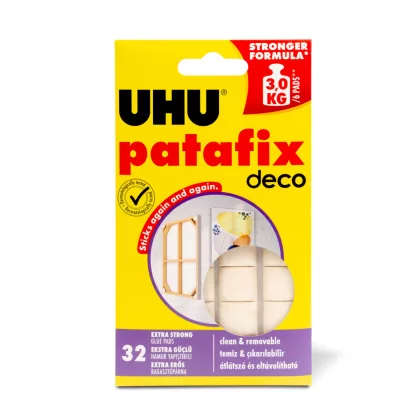   UHU U40660 Patafix homedeco - fehér gyurmaragasztó  - 32 db / csomag