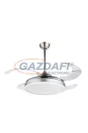 GLOBO 0350 CABRERA Mennyezeti ventilátor lámpával, LED 36W, 6000 K, 2180 Lm, nikkel matt, króm, akril, műanyag