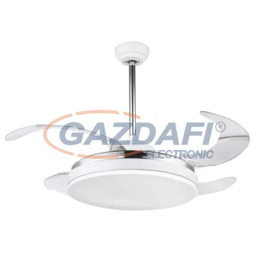 GLOBO 0351 CABRERA Mennyezeti ventilátor lámpával, LED 36W, 6000 K, 2180 Lm, nikkel matt, króm, akril, műanyag