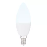   GLOBO 106754SH LED fényforrás, fehér,RGB, TUYA rendszer, mobil alkalmazás, fényerőszabályozható, D:37, H:106, inkl. 1xE14 LED,5W 230V, 470lm,1x RGB LED 0,7W 230V,többszínű, színhőmérsékletváltós 3000-6000