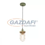   GLOBO 15027H TERU Függeszték , 60W , E27 , fém, rozsda hatás, antik zöld, textil kábel
