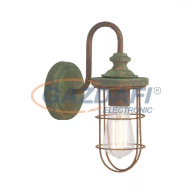 GLOBO 15027W TERU Fali lámpa, 60W, E27, fém, rozsda hatás, antik zöld