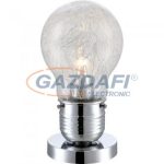   GLOBO 15039T ALEXIS Asztali lámpa, LED 8W, E27, 2700 K, 776 Lm, króm, alumínium háló, üveg