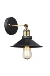 GLOBO 15053W Lenius Falilámpa, 60W, E27, fém fekete /antik sárgaréz