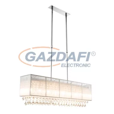 GLOBO 15094H2 SIERRA Függeszték , LED 3W , 8x G9 , 3000 K , 906 Lm , fém , üveg , textil , króm