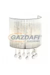 GLOBO 15094W SIERRA Fali lámpa, LED 3W, 2x G9, 3000 K, 229 Lm, fém, üveg, textil