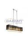 GLOBO 15095H2 BAGANA Függeszték , LED 3W , 8x G9 , 3000 K , 423 Lm , fém , üveg , textil , króm