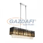   GLOBO 15095H2 BAGANA Függeszték , LED 3W , 8x G9 , 3000 K , 423 Lm , fém , üveg , textil , króm