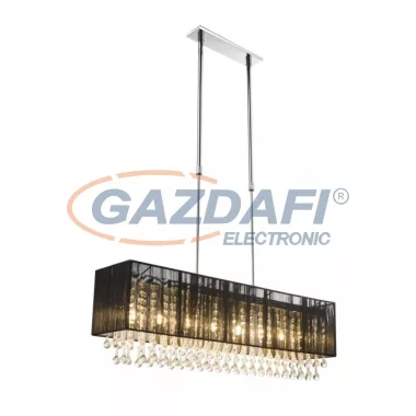 GLOBO 15095H2 BAGANA Függeszték , LED 3W , 8x G9 , 3000 K , 423 Lm , fém , üveg , textil , króm