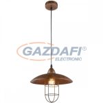   GLOBO 15126 KOVA függesztékes lámpa, 60W, E27, fém, antik ezüst, üveg