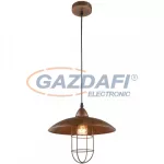   GLOBO 15126 KOVA függesztékes lámpa, 60W, E27, fém, antik ezüst, üveg