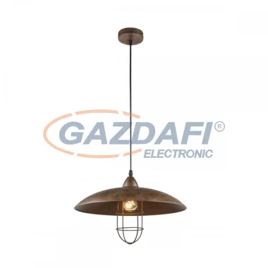 GLOBO 15126H KOVA függesztékes lámpa, 60W, E27, fém, antik ezüst, üveg