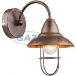   GLOBO 15126W KOVA Fali lámpa , 40W , E14 , fém, antik ezüst, üveg