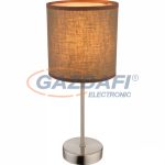   GLOBO 15186T Betty Asztali lámpa, 40W, E14, nikkel matt, textil, műanyag