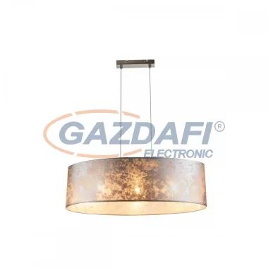 GLOBO 15188H2 Amy I Függeszték , 60W , 3x E27 , nikkel matt, textil, műanyag, akril , ezüst