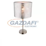   GLOBO 15188T1 Amy I Asztali lámpa, 60W, E27, fémfehér, textil, ezüst, műanyag, ezüst