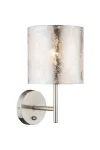 GLOBO 15188W Amy I Fali lámpa, 40W, E14, fémfehér, textil, ezüst, műanyag, ezüst