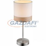   GLOBO 15221T Chipsy Asztali lámpa, 40W, E14, nikkel matt / textil/ műanyag