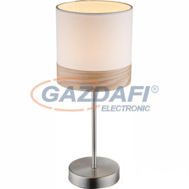 GLOBO 15221T Chipsy Asztali lámpa, 40W, E14, nikkel matt / textil/ műanyag