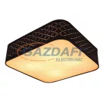   GLOBO 15229D8 CLARKE Mennyezeti lámpa fekete textil és opál akril búra. LxBxH:450x450x135, exkl. 4xE27 40W 230V