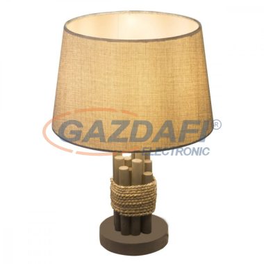 GLOBO 15255T LIVIA Asztali lámpa, 60W, E27, fa / kender