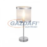   GLOBO 15259T NAXOS Asztali lámpa, 40W, E14, króm, fonal, műanyag