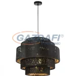  GLOBO 15264H3 TUXON Függeszték , 60W , E27 , fém fekete / bársony / műanyag arany