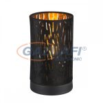   GLOBO 15264T1 TUXON Asztali lámpa, 40W, E14, fém fekete / bársony / műanyag arany