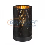   GLOBO 15264T1 TUXON Asztali lámpa, 40W, E14, fém fekete / bársony / műanyag arany