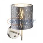   GLOBO 15265W TAROK Fali lámpa, 40W, E14, nikkel matt / bársony / műanyag arany