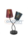 GLOBO 15266-2T TICON Asztali lámpa, 25W, 2x E14, fém fekete / bársony/ műanyag arany
