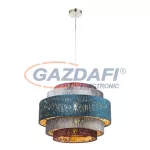   GLOBO 15266H3 TICON Függeszték , 60W , E27 , fém fekete/ bársony/ műanyag arany