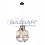   GLOBO 15275 GRACE függesztékes lámpa, 60W, E27, rozsda hatású, K5 kristályokkal