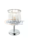 GLOBO 15303T MINNESOTA Asztali lámpa, króm vázon, akril-kristály dekorral. D:180, magassága::360, Foglalata:1xE14 40W 230V