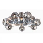   GLOBO 15310-12D SANZA Mennyezeti lámpa, 25W, 12x E14, fém, sárgaréz, üveg, arany