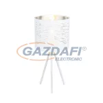   GLOBO 15341T BARCA Asztali lámpa fém fehér-króm. Ø:170, exkl. 1xE14 40W 230V