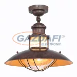   GLOBO 15355D BADALONA Mennyezetlámpa fém barna, átlátszó üveg búrával. Ø:350, H:338, exkl. 1xE27 60W 230V