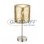   GLOBO 15359T TAXOS Asztali lámpa, 40W, E14, nikkel matt / műanyag arany
