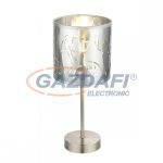   GLOBO 15360T NADI Asztali lámpa, 40W, E14, nikkel matt / műanyag ezüst