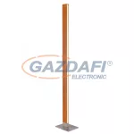   GLOBO 15428-24S MOLINO Állólámpa matt króm, natúr fa kerettel, akril szatén búrával. Érintőkapcsolós. HxSZxM240x180x1510, inkl. 1xLED 24W 230V, 225-1500lm, 3000K